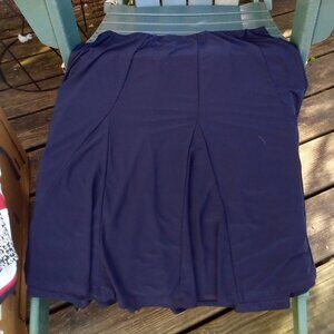 Ralph Lauren Chaps Navy Blue 8 Gore Elastic waist pull on skirt size 2x
